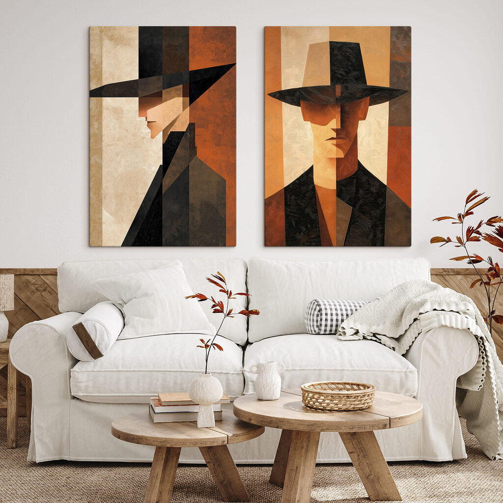 Homem com chapéu pintado — interior 2