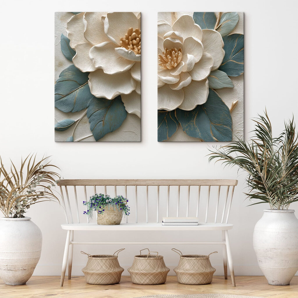 Flor em colagem — interior 1
