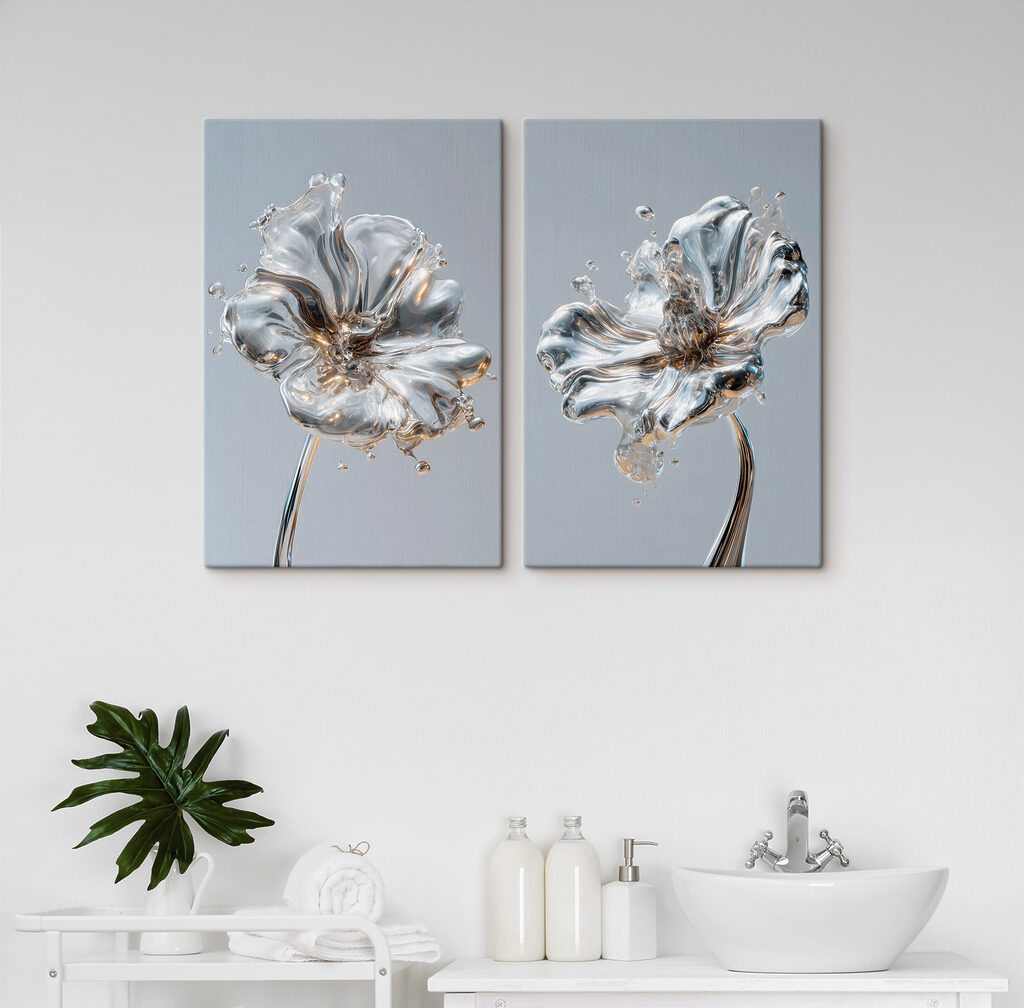 Flores prateadas — interior 1