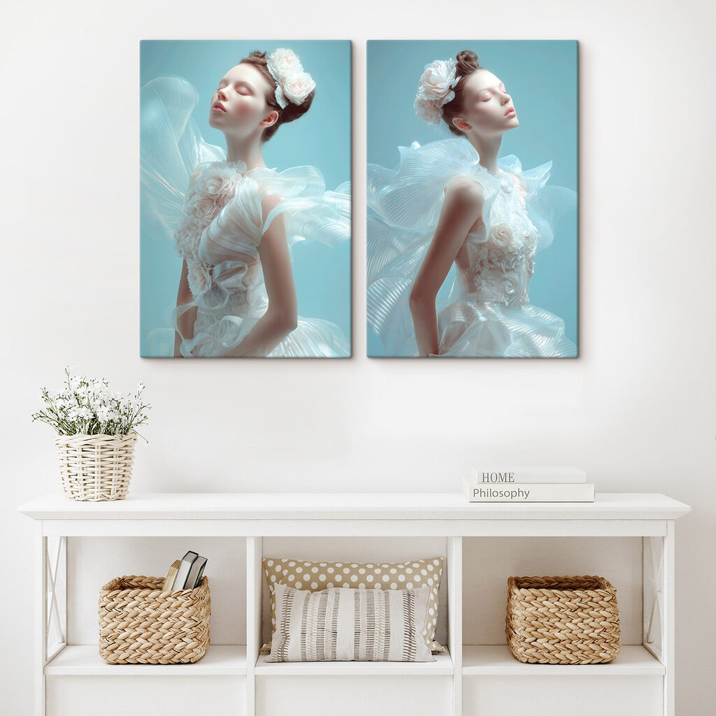 Colagem com vestido — interior 2