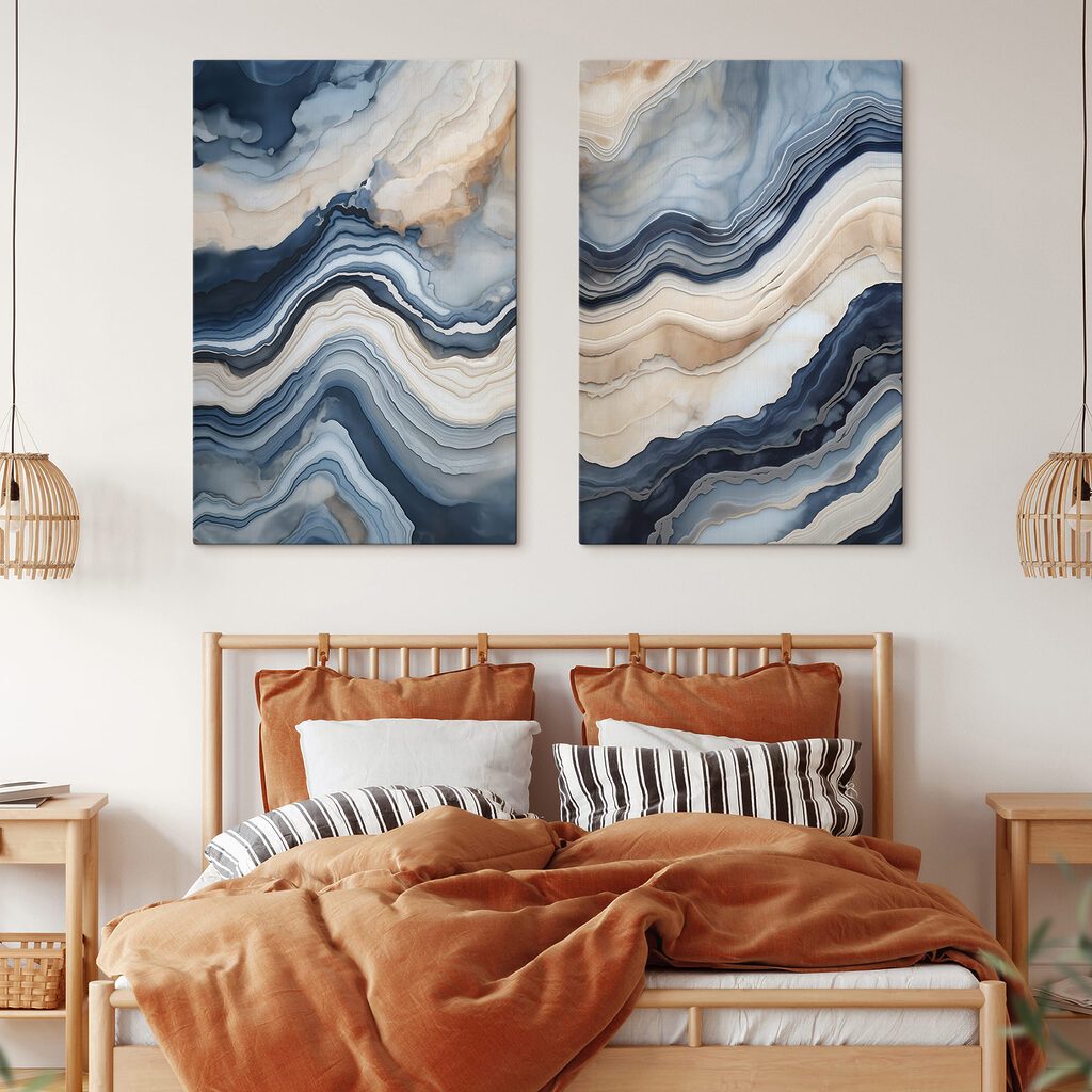 Ondas azuis em camadas — interior 1