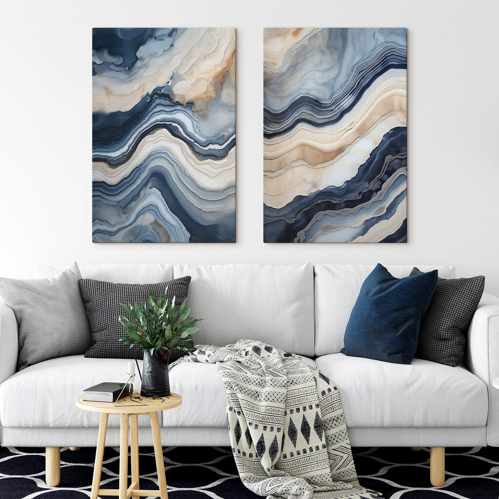 Ondas azuis em camadas — interior 2