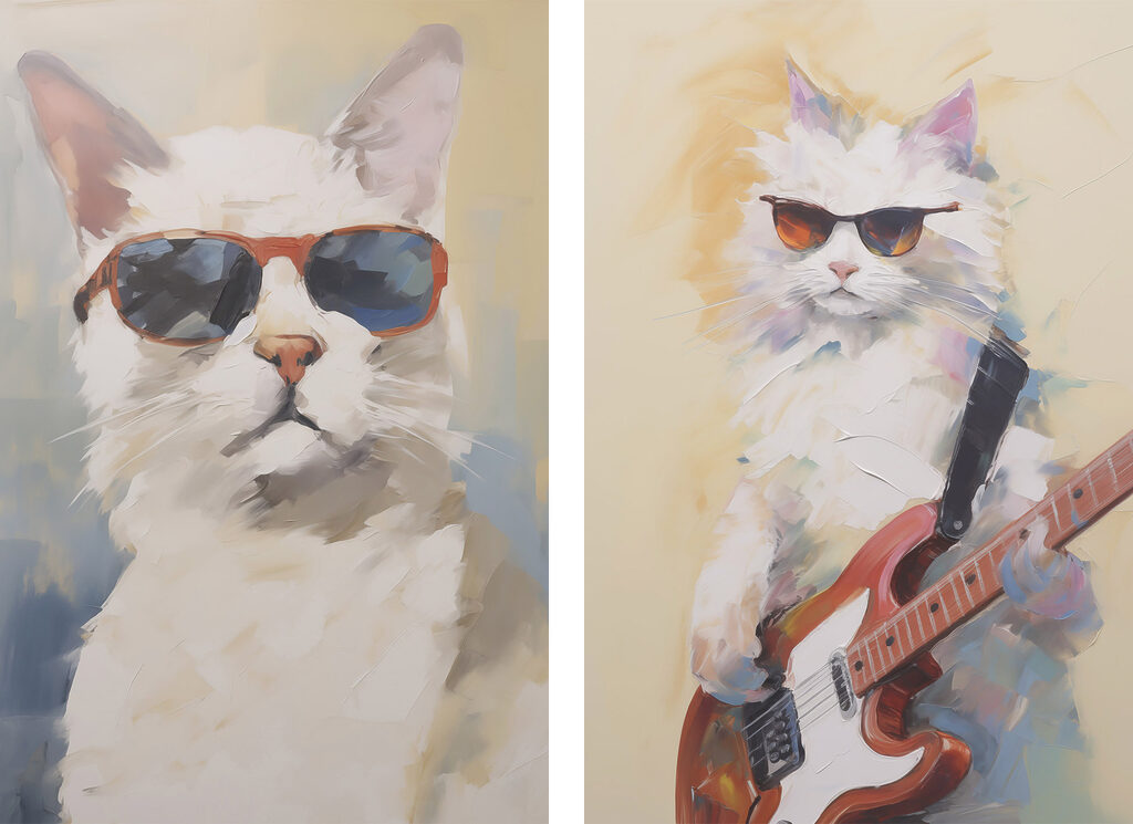 Gato de óculos escuros — design completo