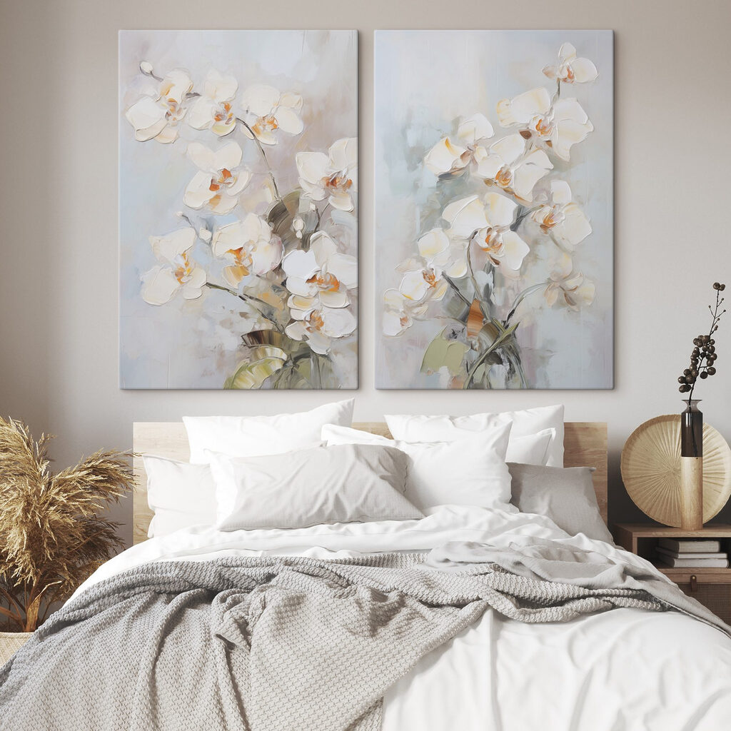 Flores sobre fundo cinzento — interior 1