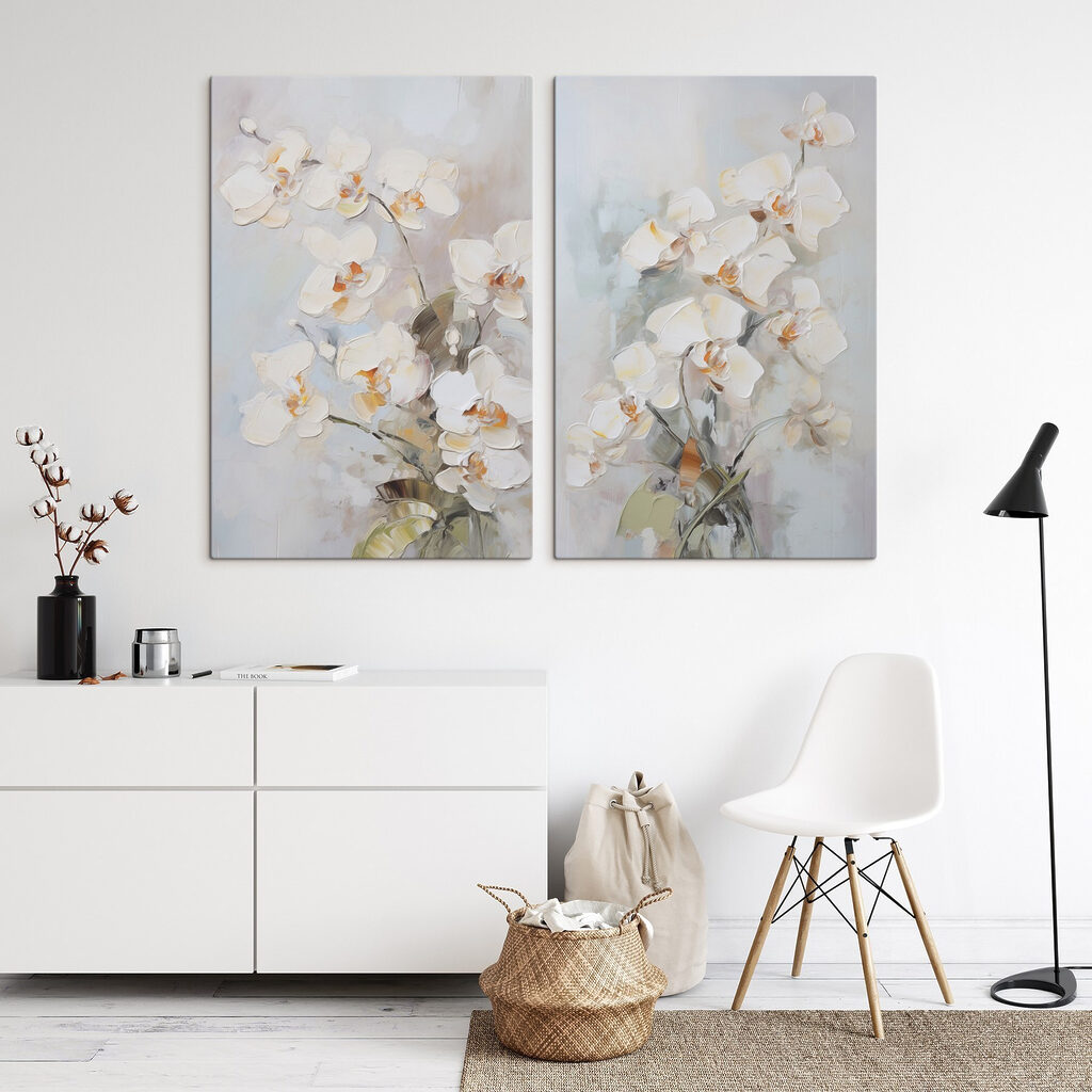 Flores sobre fundo cinzento — interior 2