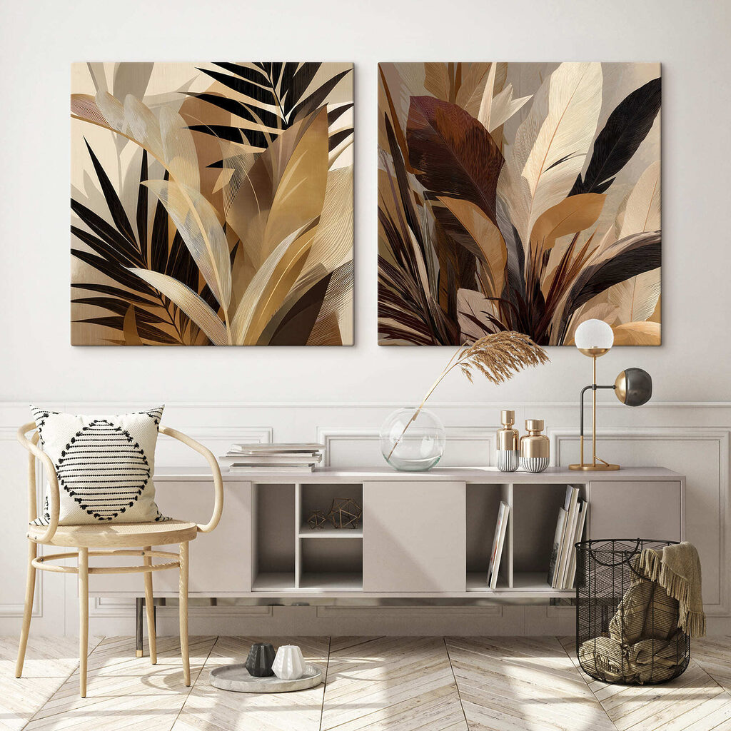 Folhas longas em ritmo — interior 1
