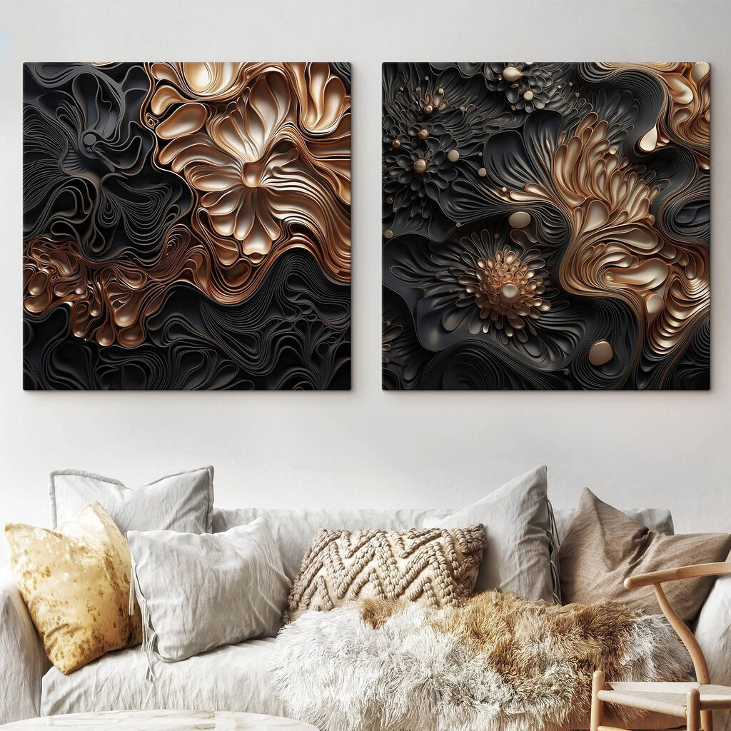 Motivos florais abstratos — interior 1