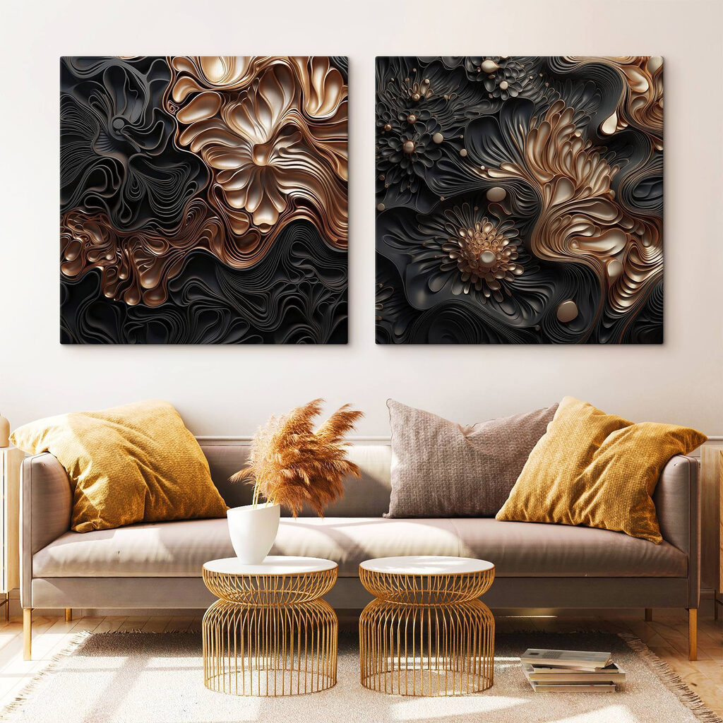 Motivos florais abstratos — interior 2