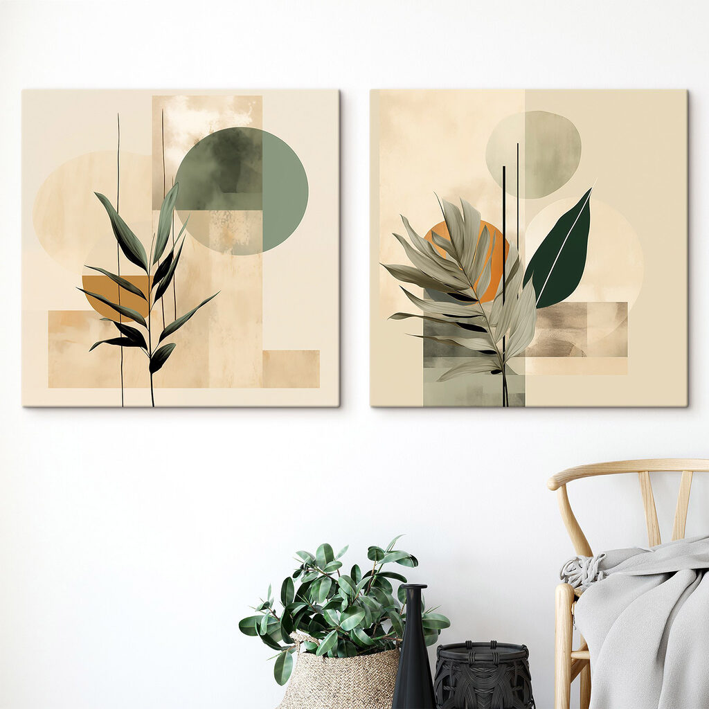 Folhas e formas geométricas — interior 2