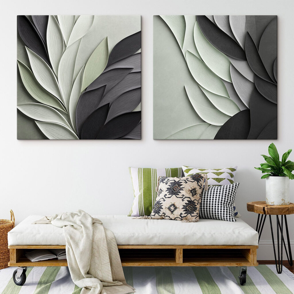 Folhas em forte contraste — interior 2