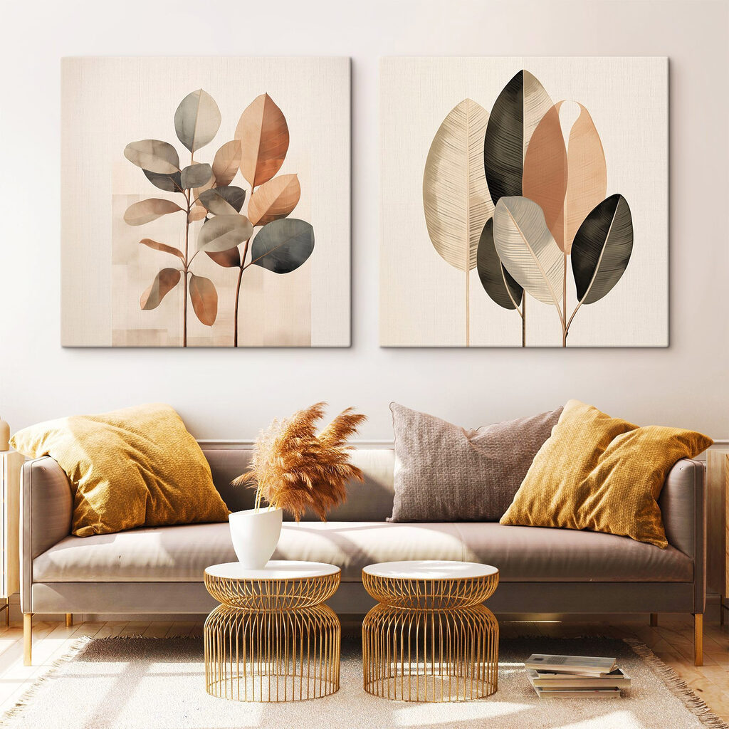 Estudo de folhas terrosas — interior 2