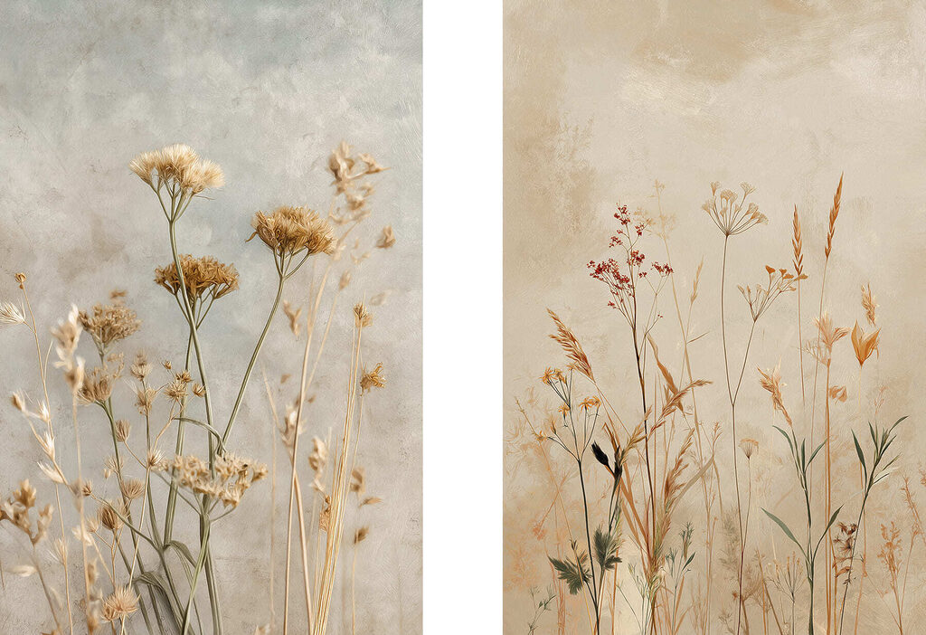Flores silvestres secas — design completo