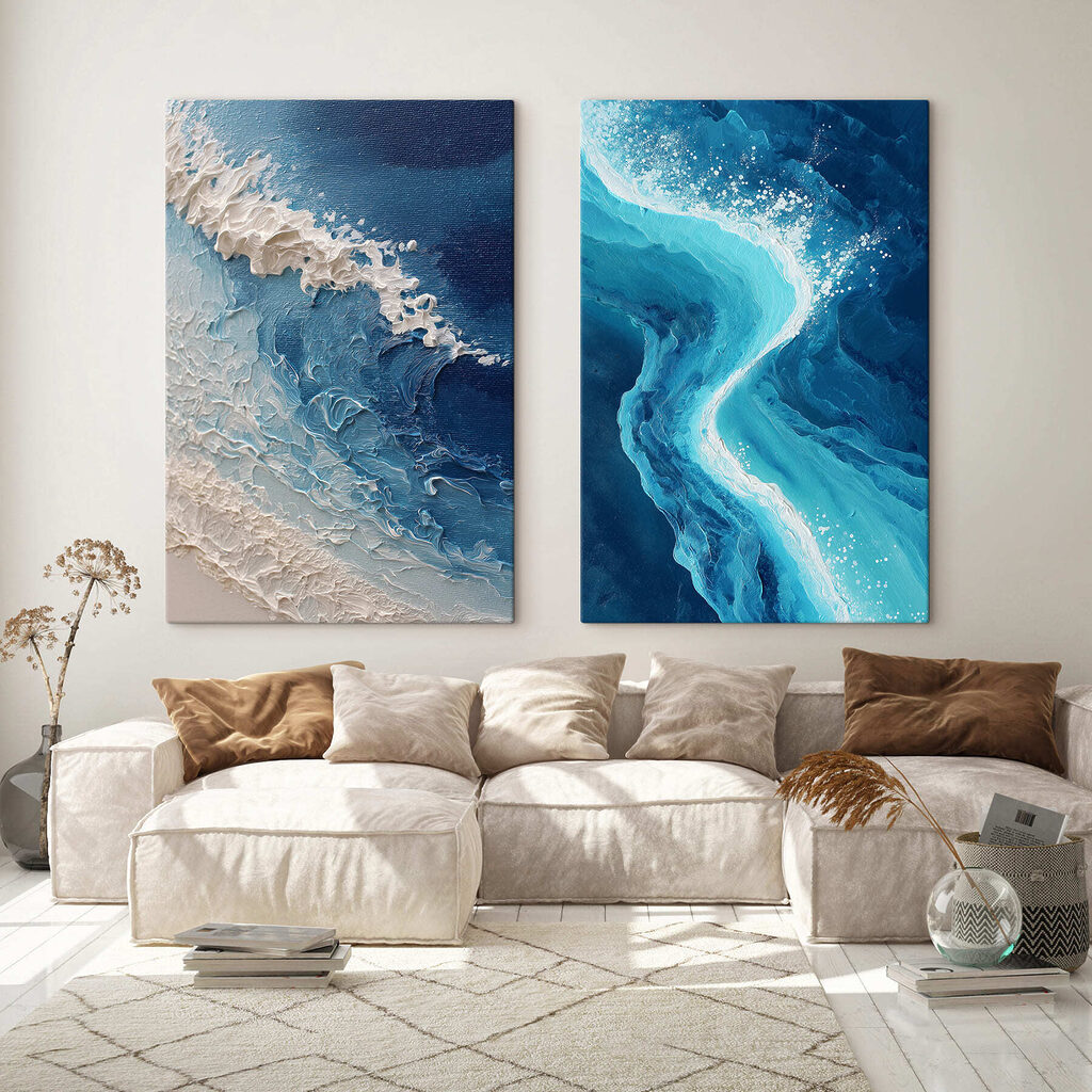 Correntes do oceano num interior