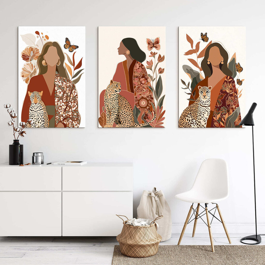 Mulher com guepardo — interior 2