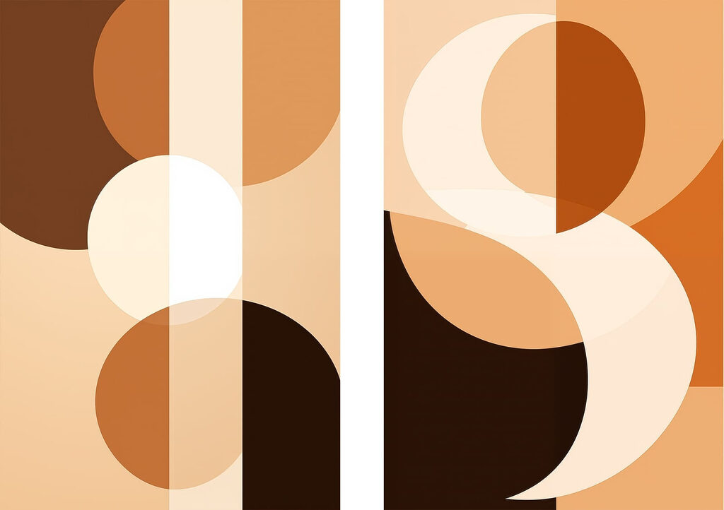 Formas abstratas quentes — design completo