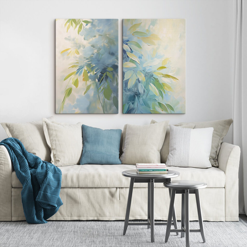 Folhas verdes e leves — interior 1