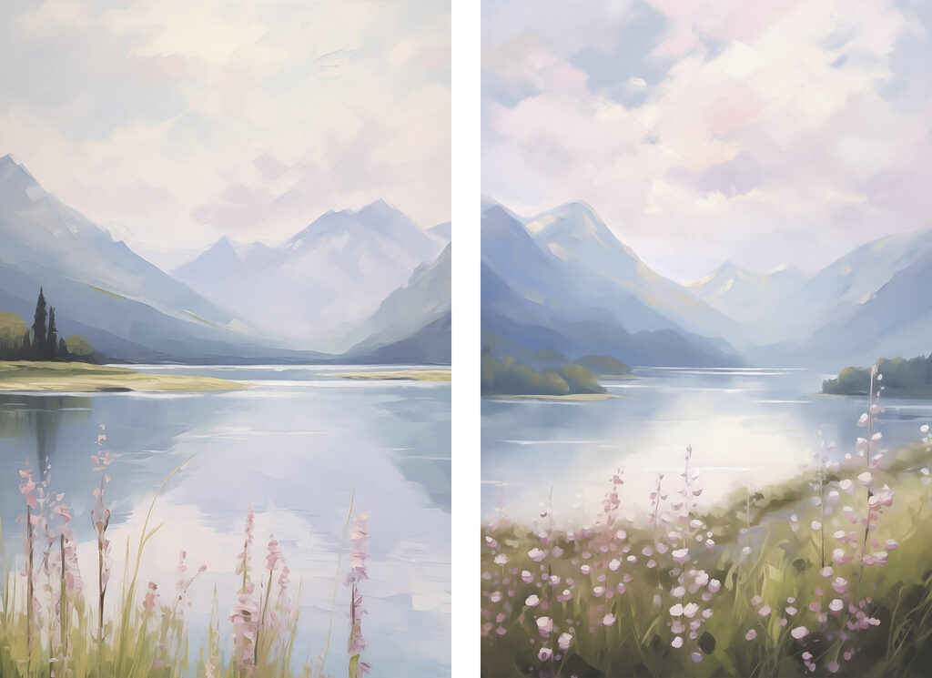 Lago entre serras — design completo