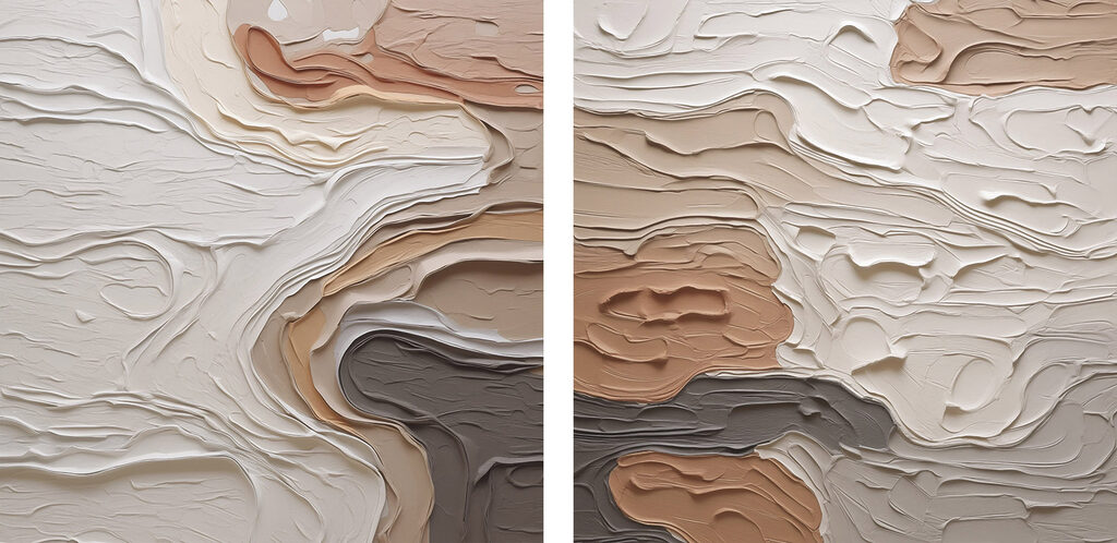 Linhas fluidas terrosas — design completo