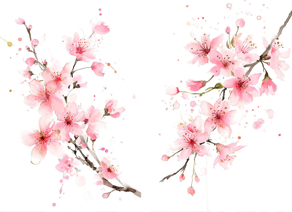 Ramos em flor rosa — design completo