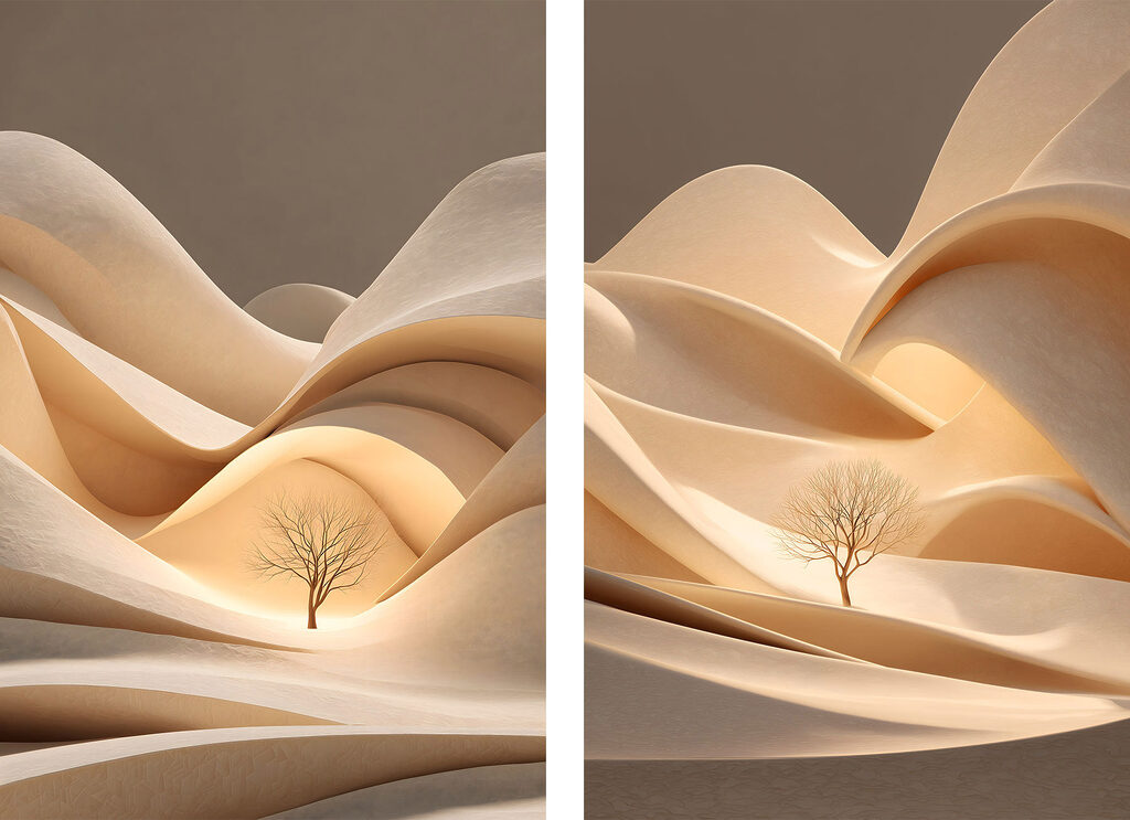 Árvore no deserto — design completo