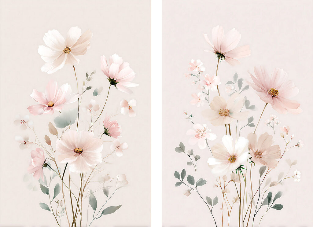 Hastes finas na primavera — design completo