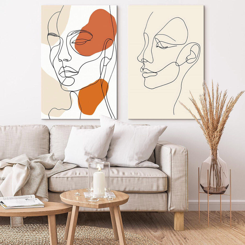 Rostos em linhas fluidas — interior 2