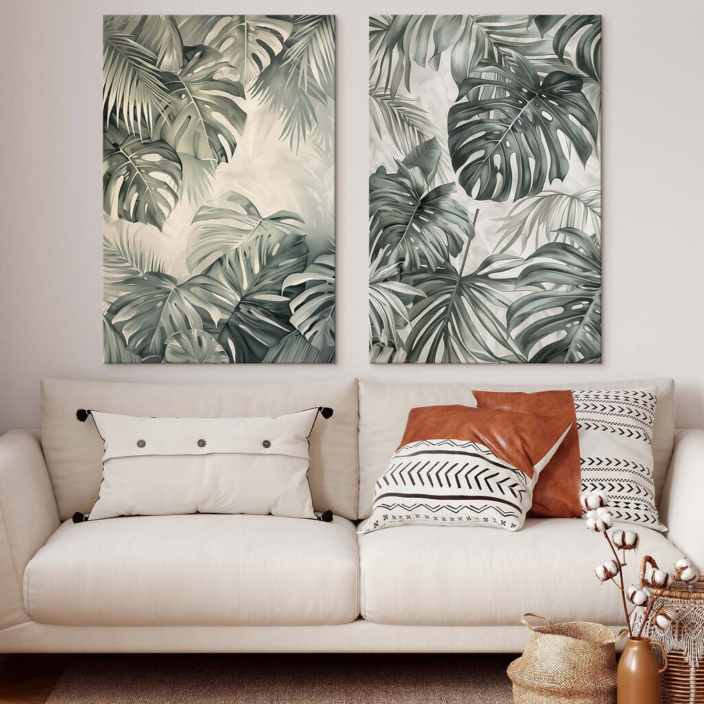 Folhas tropicais a tinta — interior 2