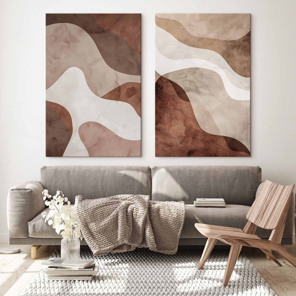 Ondas em tons terrosos — interior 1