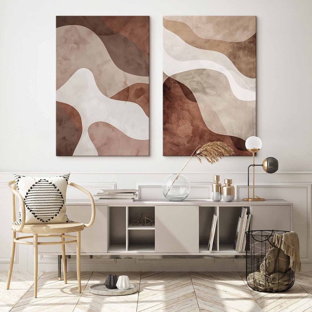 Ondas em tons terrosos — interior 2