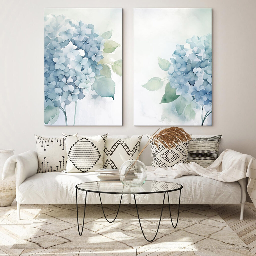 Hortênsias azuis — interior 1