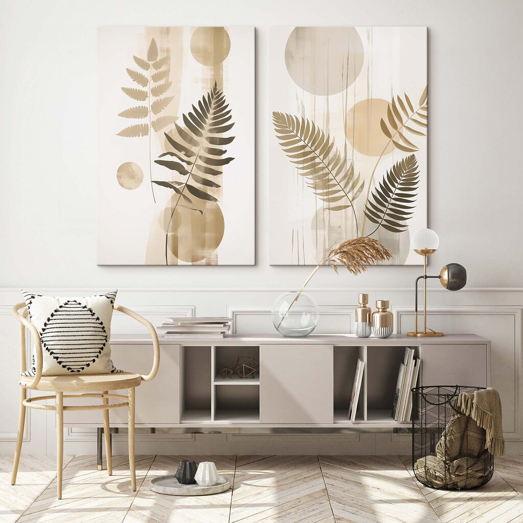 Folhas e círculos — interior 2
