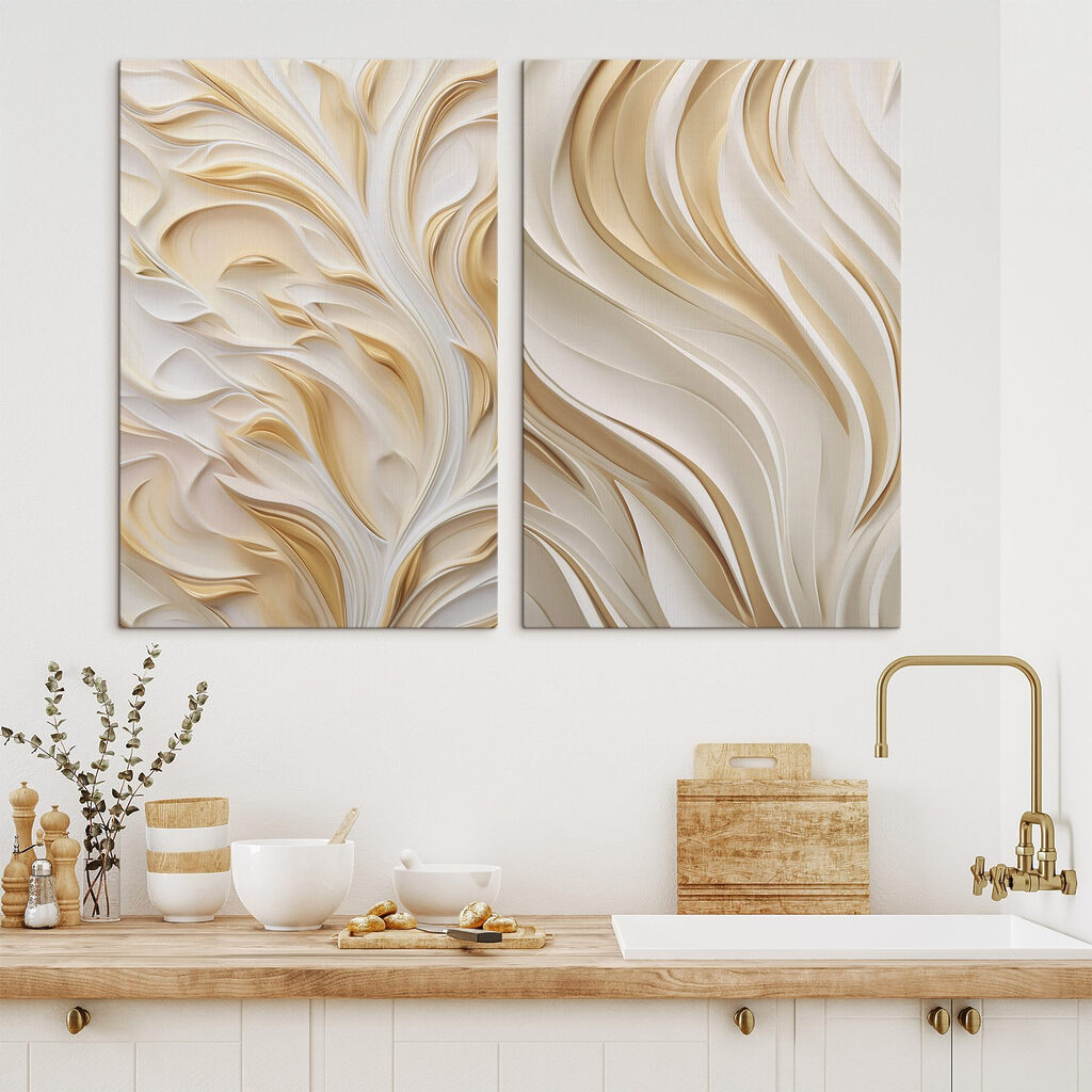 Dourado em linhas fluidas — interior 1