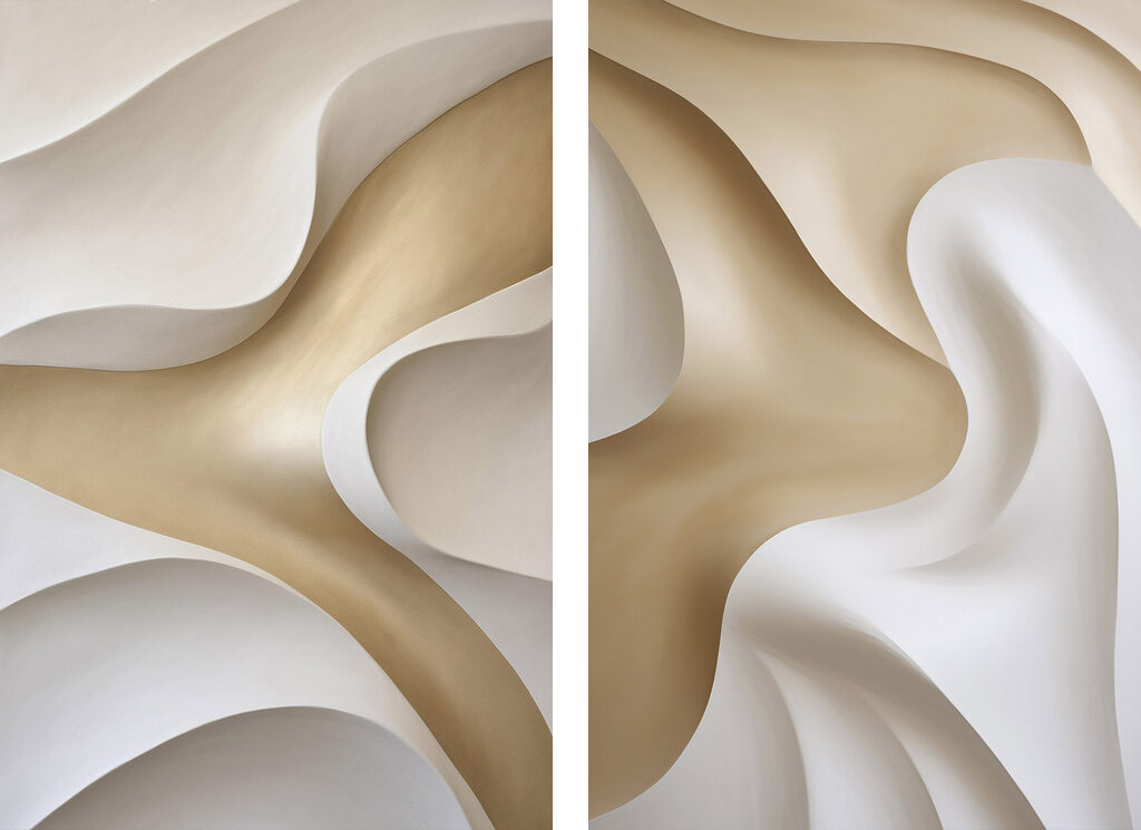 Curvas com sombra profunda — design completo