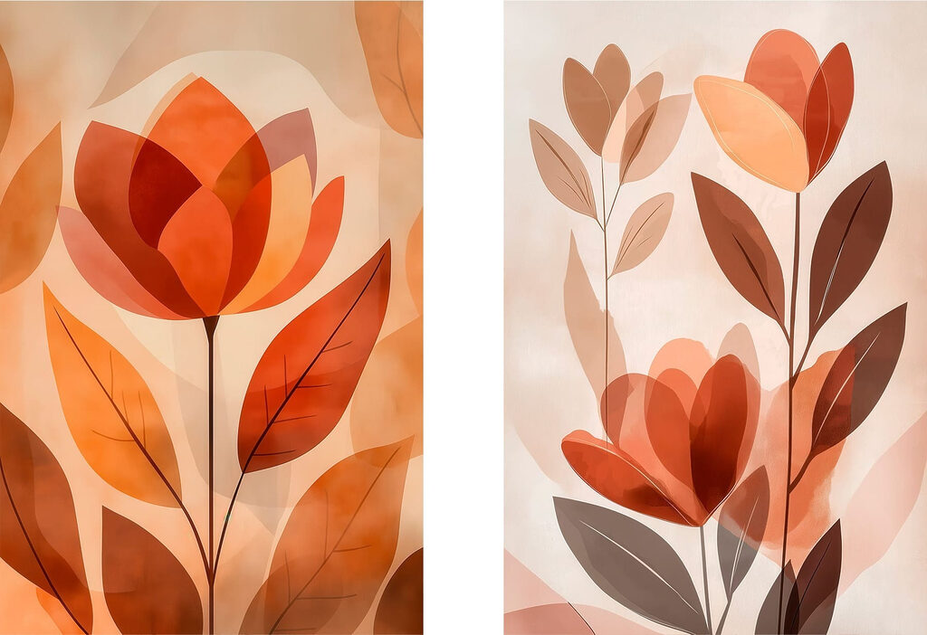 Flores como chamas — design completo