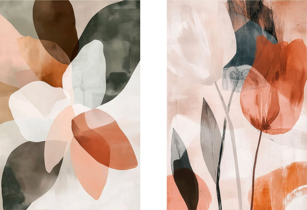 Folhas em planos quentes — design completo