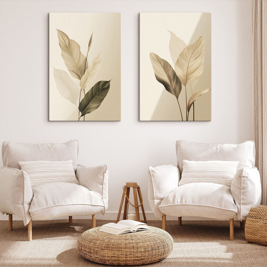 Folhas em hastes altas — interior 1