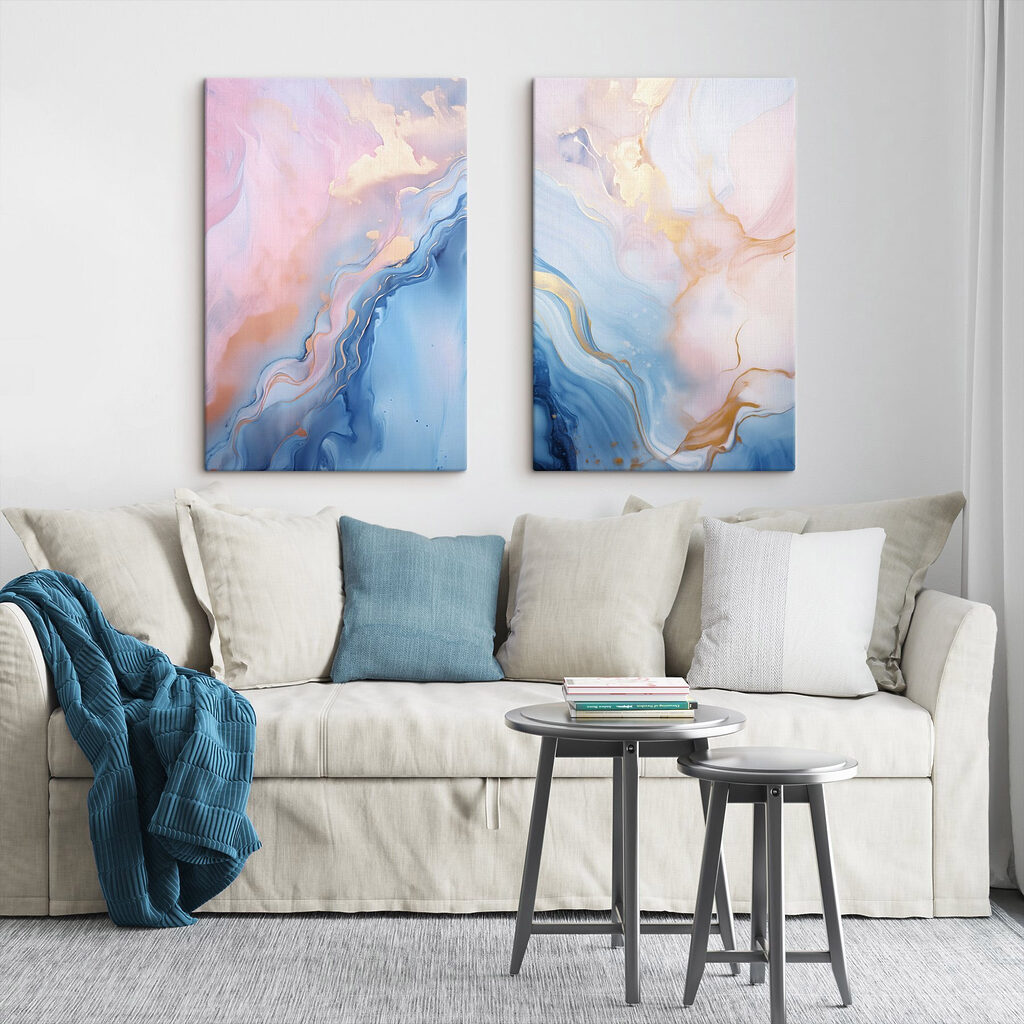 Correntes pastel douradas — interior 2