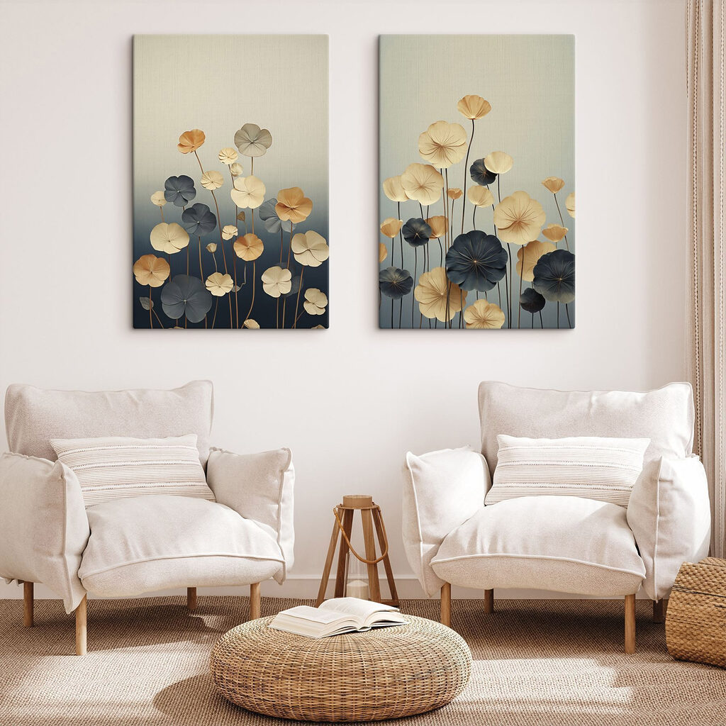 Flores em fios finos — interior 1
