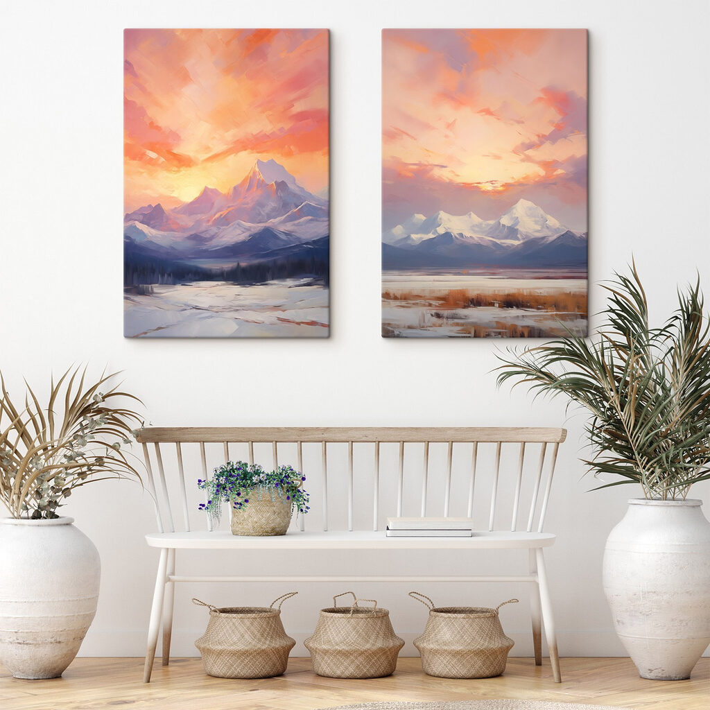 Montanhas ao entardecer — interior 1
