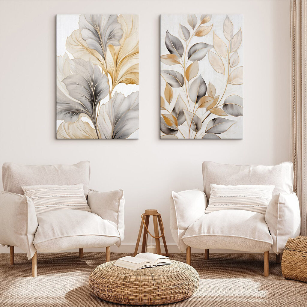 Folhas de nervuras prateadas — interior 2