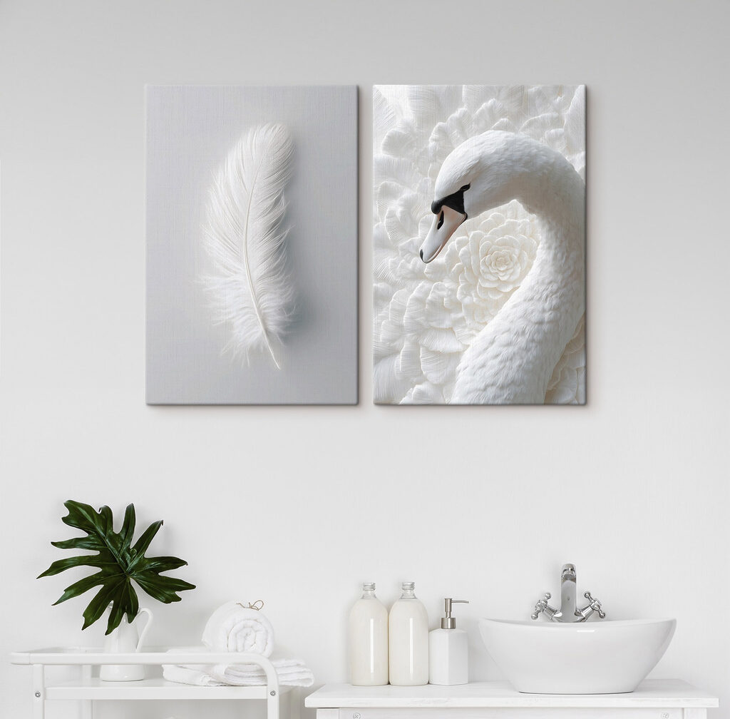 Pena branca e cisne — interior 1
