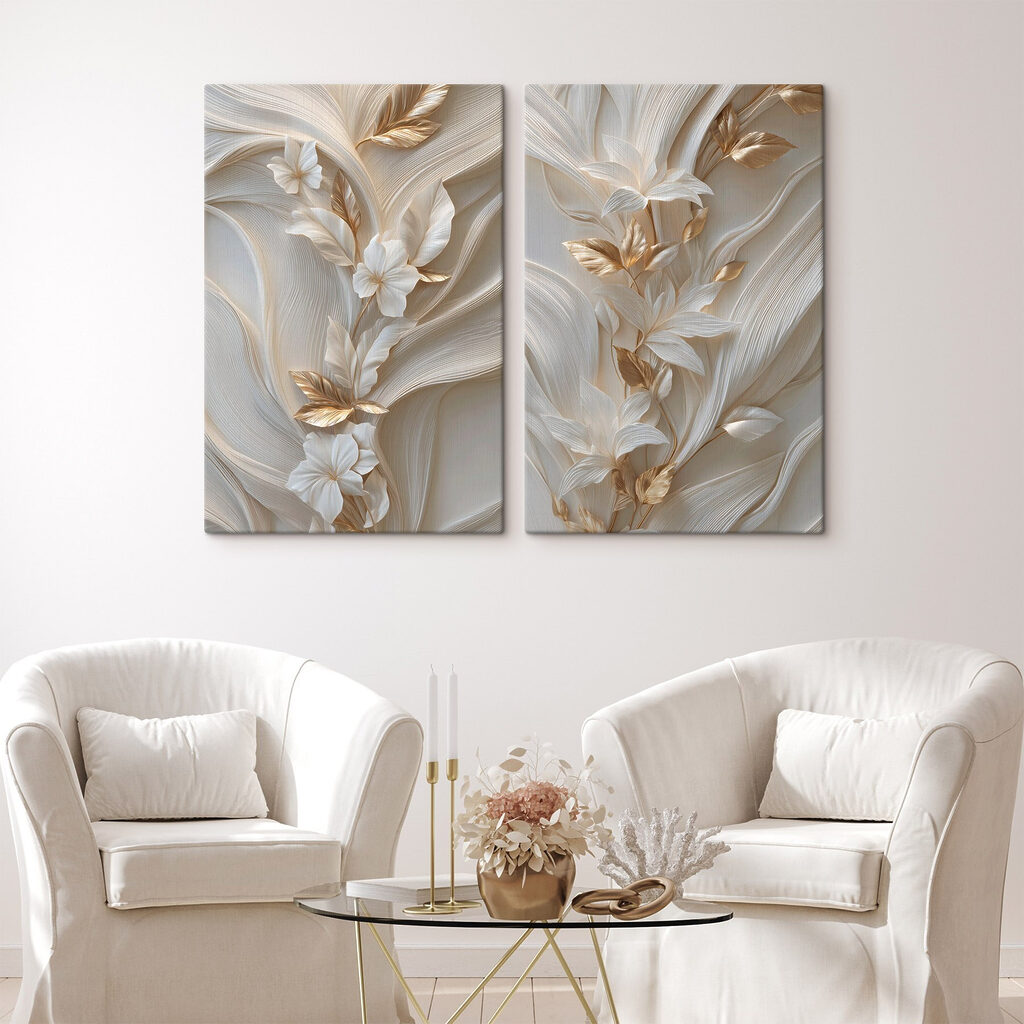 Flores em linhas onduladas — interior 1