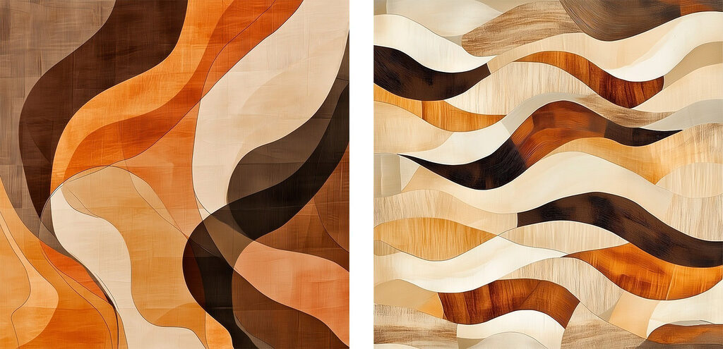 Ondas em camadas laranja — design completo