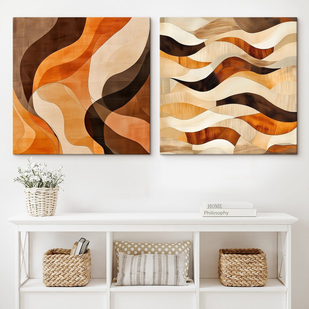 Ondas em camadas laranja — interior 1