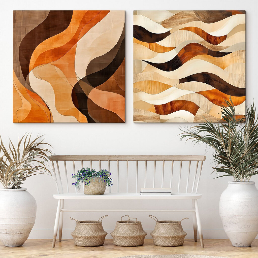 Ondas em camadas laranja — interior 2