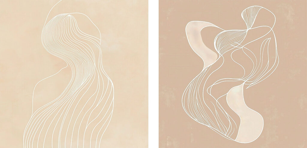 Figuras de linhas finas — design completo