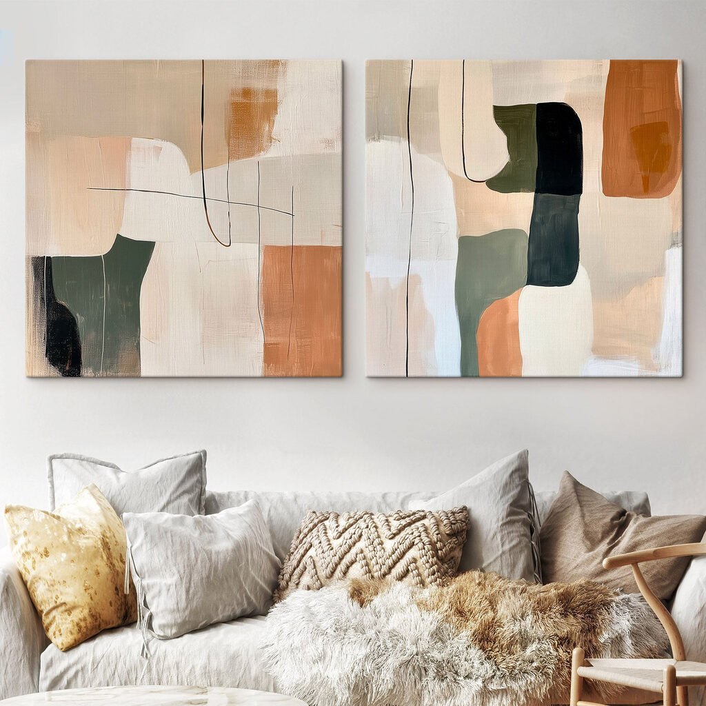 Cores e linhas finas num interior