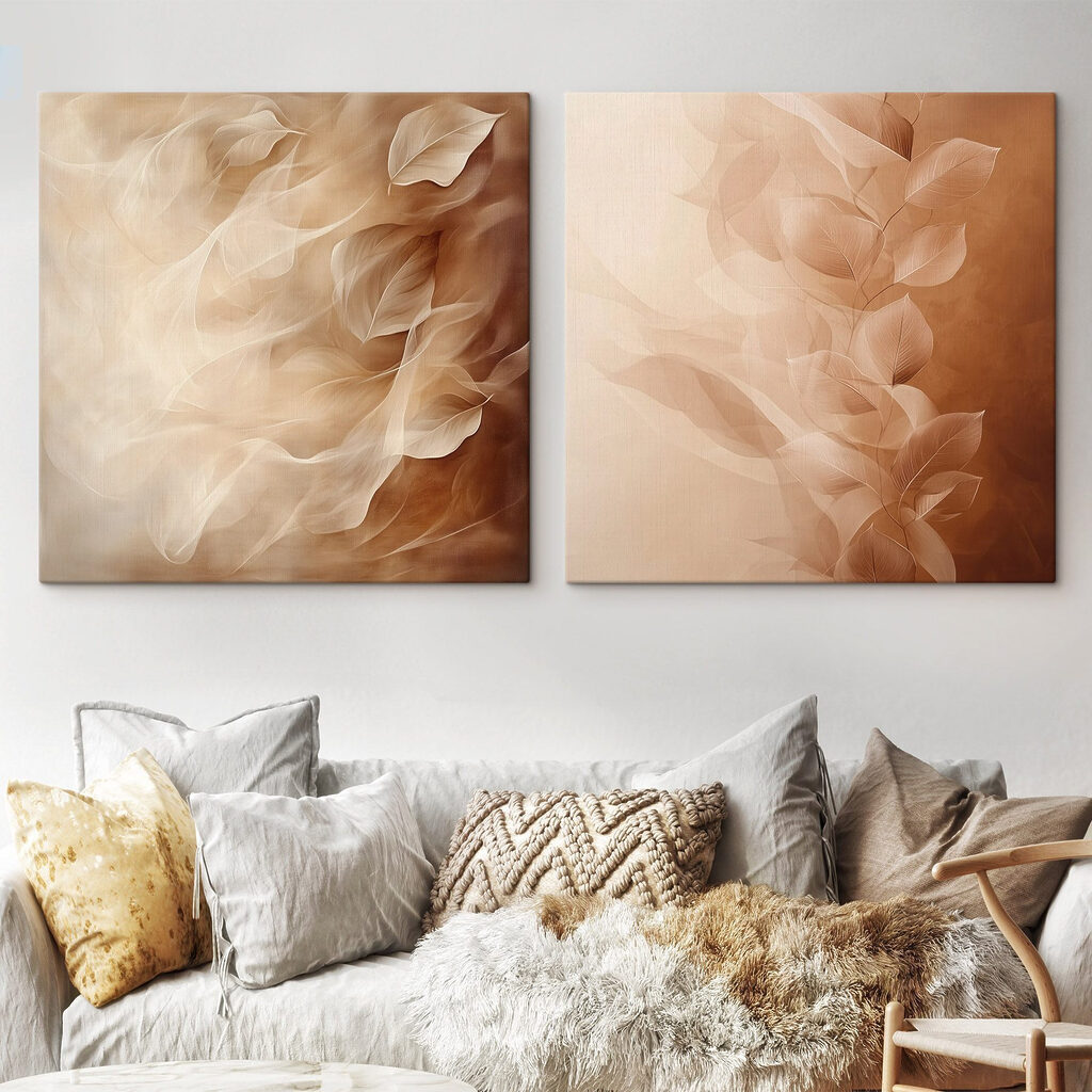 Folhas em névoa suave — interior 1