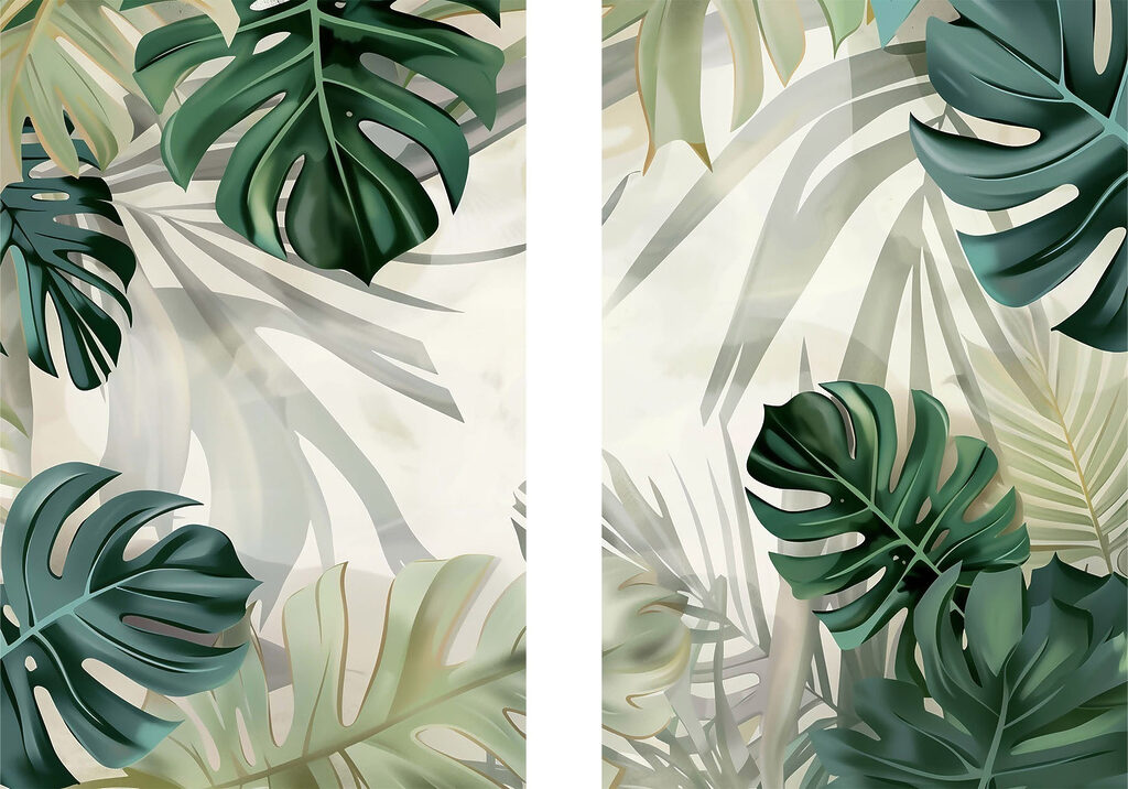 Verde tropical com sombras — design completo