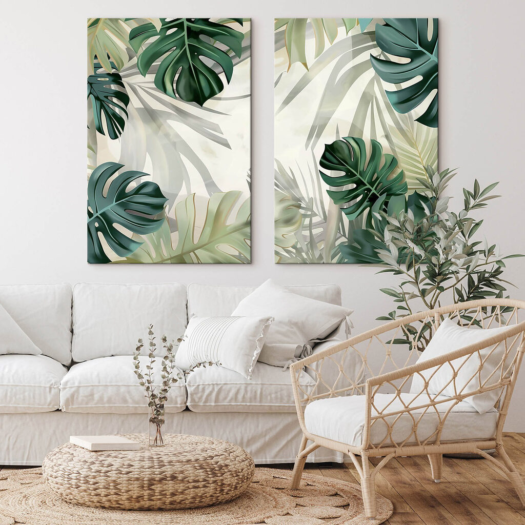 Verde tropical com sombras — interior 2